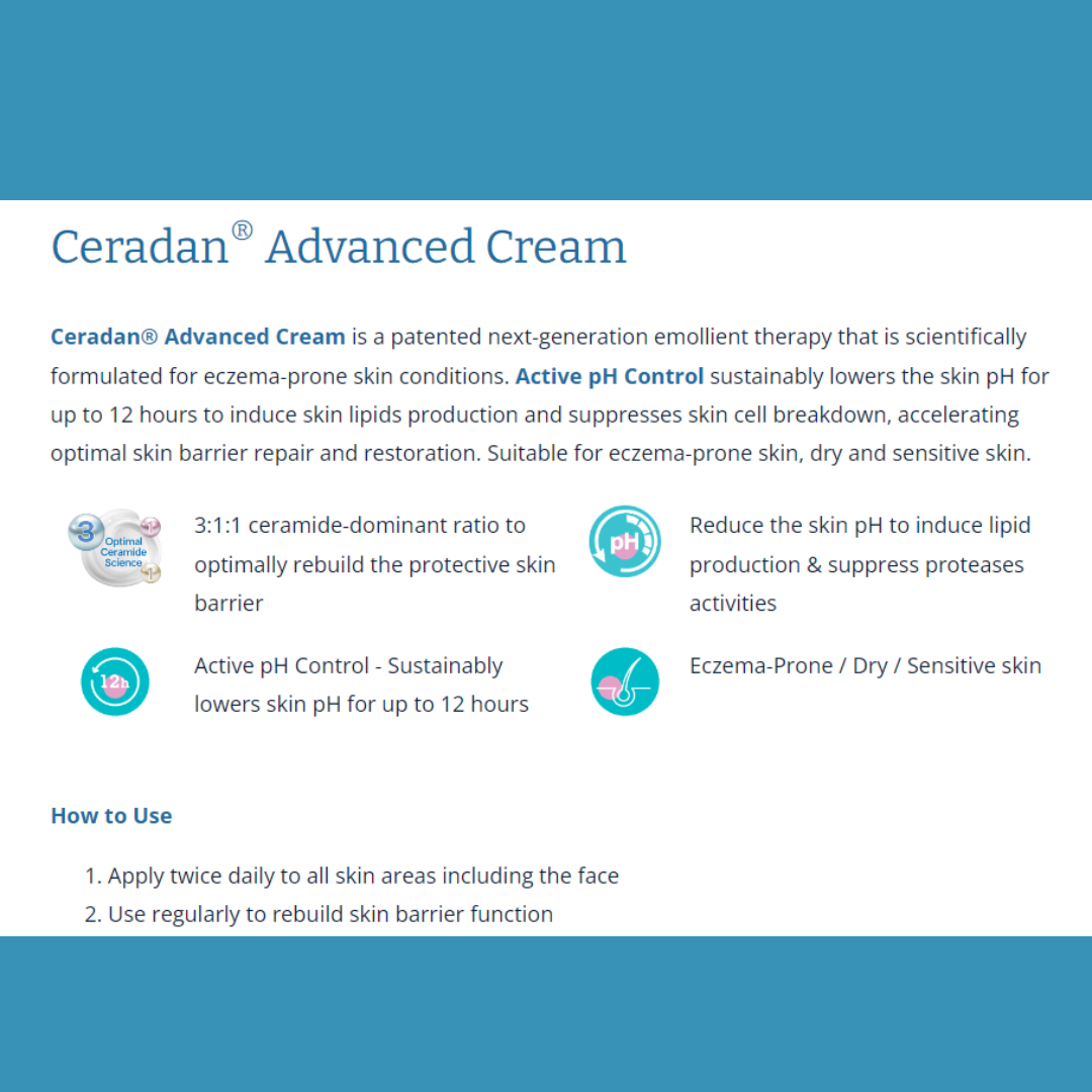 Ceradan Advanced Moist Cream 80G [EXP: 08/2025]