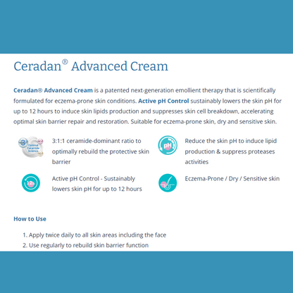 Ceradan Advanced Moist Cream 80G [EXP: 08/2025]