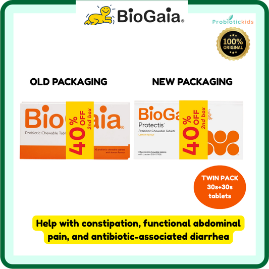 BIOGAIA PROBIOTIC CHEWABLE TABLETS TWIN PACK (30s)|EXP:09/27