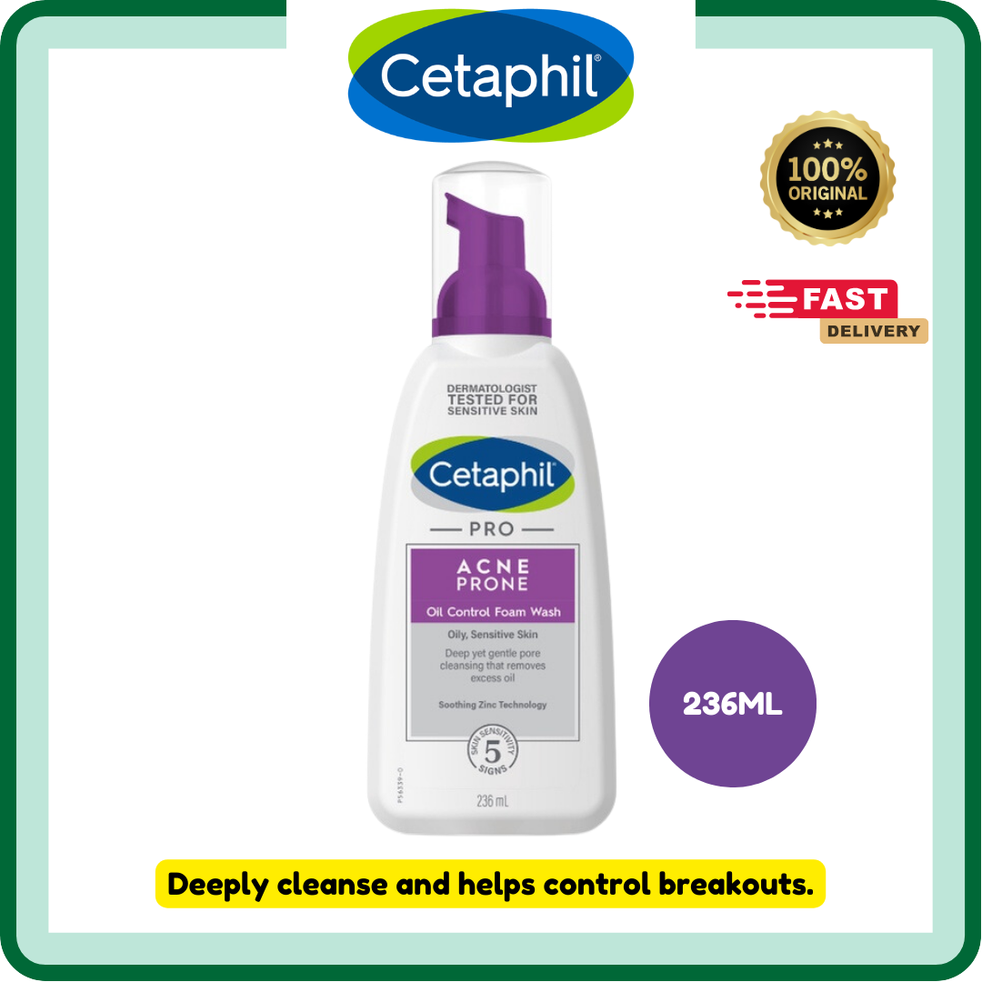 Cetaphil Pro Acne Prone Oil Control Foam Wash For Face | 236ML