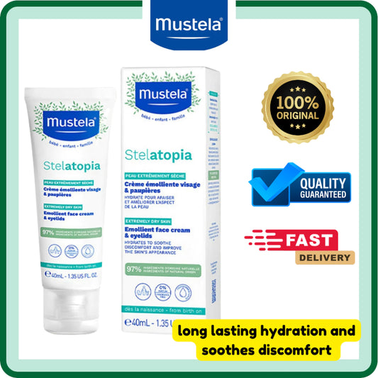 MUSTELA Stelatopia Emollient Face Cream and Eyelids (40ML / 1.35fl.oz)