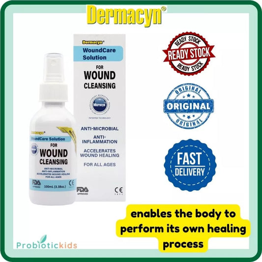 DERMACYN WOUND CARE SOLUTION FOR WOUND CLEANING (100ml) [EXP: 05/25]