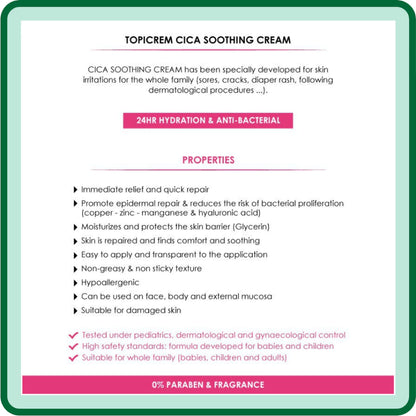 Topicrem cica soothing cream (40ml)