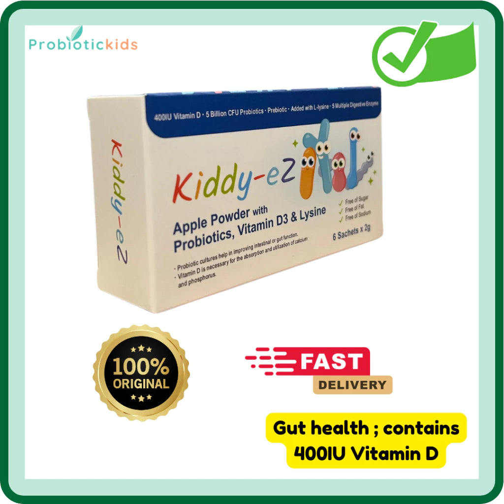 Kiddy-EZ Apple Powder with Probiotics, Vitamin D3 & Lysine