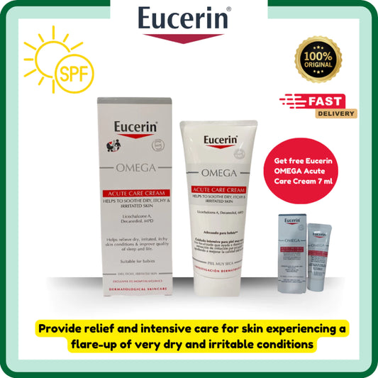 EUCERIN ACUTE CARE CREAM (40ml) [EXP: 06/2026] FREE Eucerin Omega Acute Care Cream 7ML