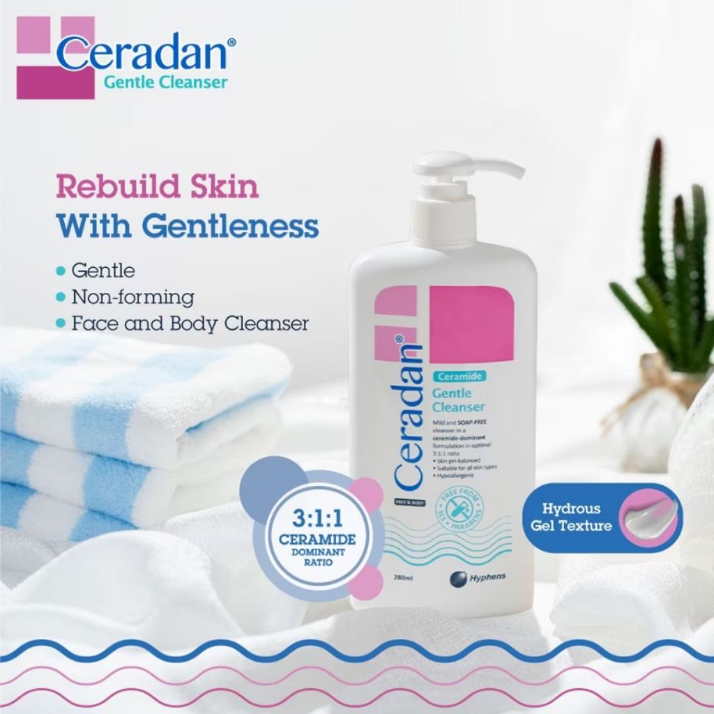 CERADAN Gentle Cleanser for Face & Body 280ml (EXP: 05/26)